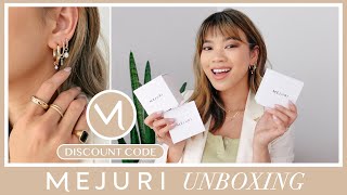 NEW Mejuri Charms amp Hoops Unboxing amp styling ✨ Earring Stack ideas  gold diamond vermeil pearls [upl. by Elspet]