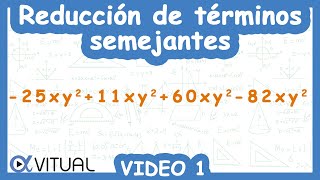 💠Reducción de Términos Semejantes  Video 1 de 4 [upl. by Berthoud]