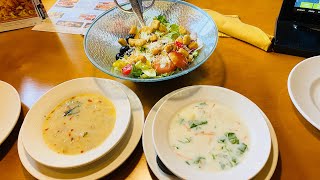 TRYING OUT UNLIMITED SOUP SALAD amp BREAD STICKS AT OLIVE GARDEN [upl. by Gruchot]