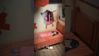 A Story Of Haunted House 🏚️  mini wood toywoodworking art skillwood hand crafts shorts [upl. by Aracal]