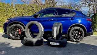 Alfa Romeo Stelvio Ti Sport Gets New Michelin Tires  Insane Transformation [upl. by Atterys75]