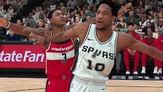 NBA 2K19 San Antonio Spurs vs Washington Wizards  NBA 2K19 PS4 Pro Gameplay [upl. by Kaiser922]