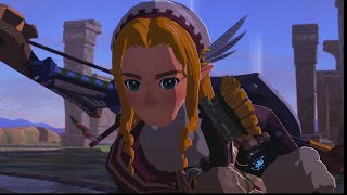 Zelda defeats the Windblight Ganon  Full Snowquill Armor  BOTW  Zeldas Ballad [upl. by Assilym965]