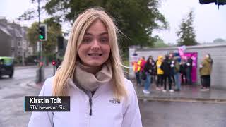 STV NEWS  Aberdeen University strikes [upl. by Geilich]