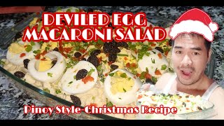 DEVILED EGG MACARONO SALAD  HOW TO MAKE DEVILED EGG MACARONI SALAD Filipino Style [upl. by Eifos]