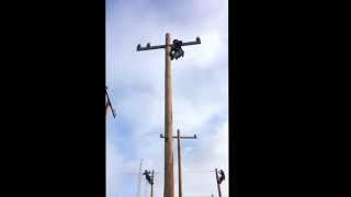 Steven falling at the 2015 lineman rodeo [upl. by Jonme]