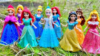 Looking For Disney Princess Mix Rainbow Dress 9 MYSTERY SURPRISES Dolls Satisfying Video ASMR [upl. by Lusty433]