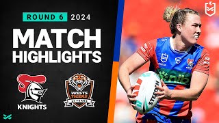 NRLW 2024  Knights v Wests Tigers  Match Highlights [upl. by Myrtie]