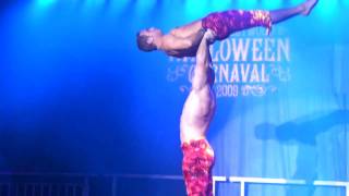 West Hollywood Carnivalsexy buffed male contortionists wow audiences in gay gulch [upl. by Eelyac517]