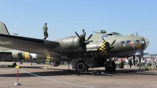 DDay 80 at Duxford bring these 3 very iconic and beautiful aircraft B17Douglas DC6B25 Mitchell [upl. by Paschasia]