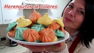 MERENGUITOS DE COLORES PASO A PASO  Silvana Cocina ❤ [upl. by Way]