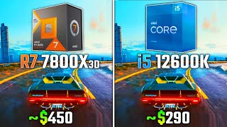 RYZEN 7 7800X3D vs INTEL i512600K  Test in 6 Games [upl. by Bruis412]