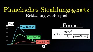 Das Plancksche Strahlungsgesetz  Erklärung Beispiel Physik [upl. by Xever]