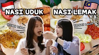 REAKSI ADIK KOREA PERTAMA COBA NASI UDUK amp NASI LEMAK [upl. by Latsyrc570]