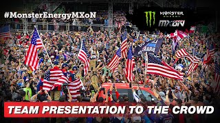 Team Presentation to the crowd  Monster Energy FIM Motocross of Nations 2022 MXGP Motocross [upl. by Colvin503]