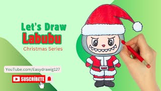 Lets draw Labubu Christmas Series [upl. by Alicirp]