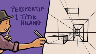 Belajar Gambar Perspektif 1 Titik Hilang  Grid Kumat 11 [upl. by Amatruda]