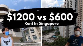 What 600 Rent And 1200 Rent Gets You In Singapore [upl. by Munroe467]