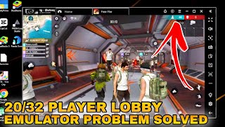 Free Fire Pc 32 Player Lobby  32 players in free fire br rank problem solve freefirepc freefire [upl. by Allenrad409]