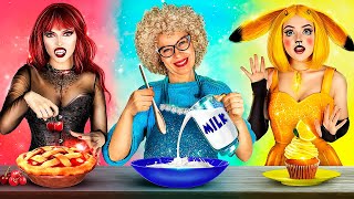 ¡Desafío de Cocina Abuela VS Pikachu VS Vampiro [upl. by Dahsraf]