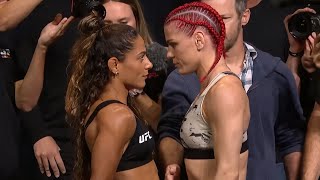 Tabatha Ricci vs Gillian Robertson  Weighin FaceOff  UFC Fight Night Emmett vs Topuria [upl. by Illom790]