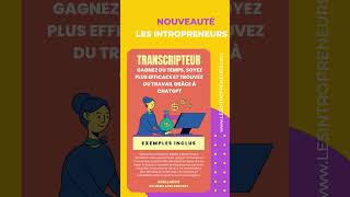 Transcripteur  gagner du temps être plus efficace et trouver du travail grâce à ChatGPT Shorts [upl. by Eissak]