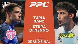 GRAND FINAL  TapiaSanz VS StupaDi Nenno  Padel Pro League  New York  Highlights [upl. by Suolevram]