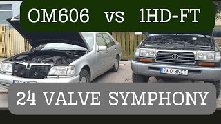 OM606 W140 amp LAND CRUISER HDJ80 24VALVE w140 om606 landcruiser80 enginesound [upl. by Malory]