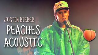 Justin Bieber performing Peaches Acoustic 🎤 Live from Weverse Con 2022 [upl. by Nrobyalc]