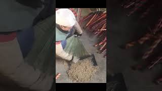 the process of making a broom wood potteryshop automobile potteryworkshop woodworking [upl. by Hairim811]