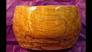 Spalted Maple Bowl [upl. by Aynotahs]