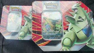 2 Tyranitar V Strikers Tins with Amazing Evolving Skies Pull  Pokemon Cards Opening [upl. by Eitirahc343]