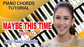 Maybe This Time  Sarah Geronimo  Piano Chords Tutorial [upl. by Buchheim]