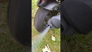 Slow Motion 2Stroke Smoke from a 50cc Roughhouse  eBike Alternative [upl. by Darken]