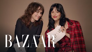 Winona Ryder amp Jenna Ortega Quiz How Well They Know Each Other  All About Me  Harpers BAZAAR [upl. by Fromma]