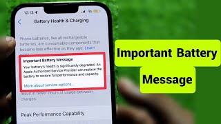 iPhone  Important Battery Message Your batterys health is significantly degraded Problem [upl. by Gerri]