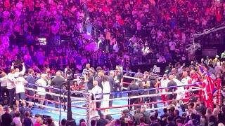 Manny Pacquiao vs Yordenis Ugas  Walkout and introductions inside TMobile Arena [upl. by Enelcaj892]