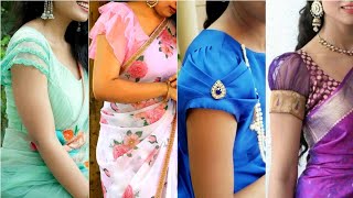 short sleeves blouse designs  latest saree blouse designs  short sleeves designs  sleeves designs [upl. by Flower116]