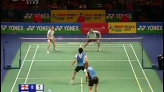 2010 All England Badminton Mixed Doubles Quarter Finals Anthony Clark Heather Olver vs LeeY ong Dae Lee Hyo Jung 4 [upl. by Regdor246]