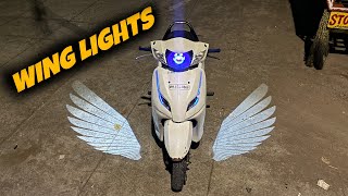 Wings Lights For All MotorcyclesCars And Scooters  Honda Activa Modified [upl. by Essirahs]