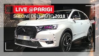 DS 7 Crossback ETENSE 4x4 integralmente ibrida  Salone di Parigi 2018 [upl. by Teria881]