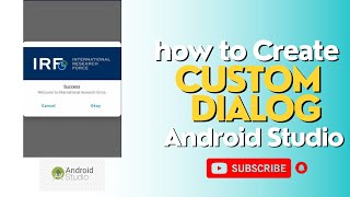 how to create custom dialog box in android studio  android studio tutorial [upl. by Zeeba748]