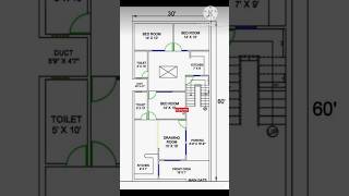 30 by 60 home design  1800 sqft home plan viralvideo homeplan construction [upl. by Noreen342]