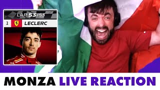 Our LIVE REACTION to Leclercs Italian Grand Prix win [upl. by Malchus]