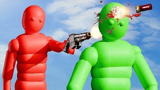 Dynamic NPCs Fight with weapons in Realistic Simulations with Active Ragdoll Physics [upl. by Nonregla]