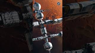 Epic Shot of a Futuristic Space Station Orbiting Mars  The Red Planet in Stunning Detail 🌌🚀 Mars [upl. by Ylrebmit]