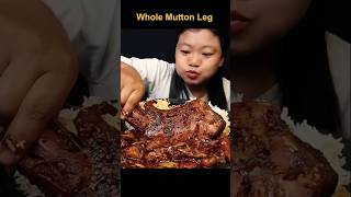 Ammm whole mottun leg pice mukbang bigbites bigbitemukbang chamlingswoopnasagarvlog cute [upl. by Suiravad]