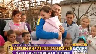 Părinții Emiliei cei care au abandonato în lacrimi la întâlnirea fiicei lor [upl. by Nanaj]