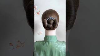 simple hair style easy to make with hair pins shorts [upl. by Stanford788]