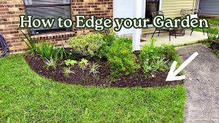 How to EDGE your GARDEN BEDS with a Shovel  Easy Natural Live Edge Tutorial [upl. by Arehsat452]